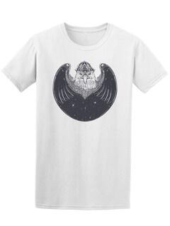 Foto 1 | Playera SmartPrintsInk color Blanco para Hombre - Ilustración Águila Con Estrellas En Alas