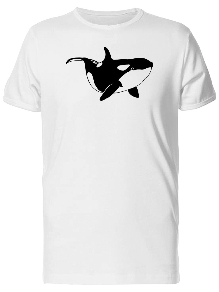 Playera  SmartPrintsInk color Blanco para Hombre - Gran Ballena Nadando