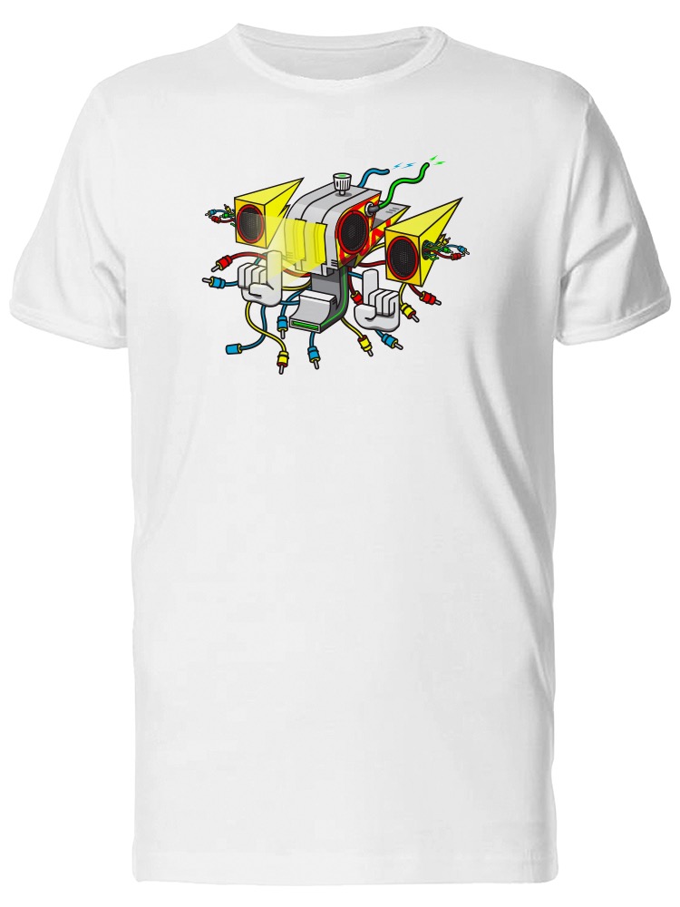 Playera para Hombre Smartprintsink  color Blanco Ilustración Robot