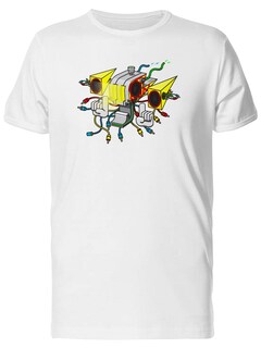 Foto 1 | Playera para Hombre Smartprintsink color Blanco Ilustración Robot