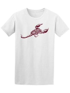 Foto 1 | Playera SmartPrintsInk color Blanco para Hombre - Ilustración Escorpión
