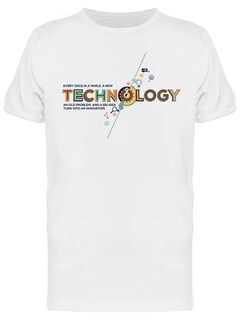 Foto 1 | Playera SmartPrintsInk color Blanco para Hombre - Problemas y Grandes Ideas se Vuelven Innovación
