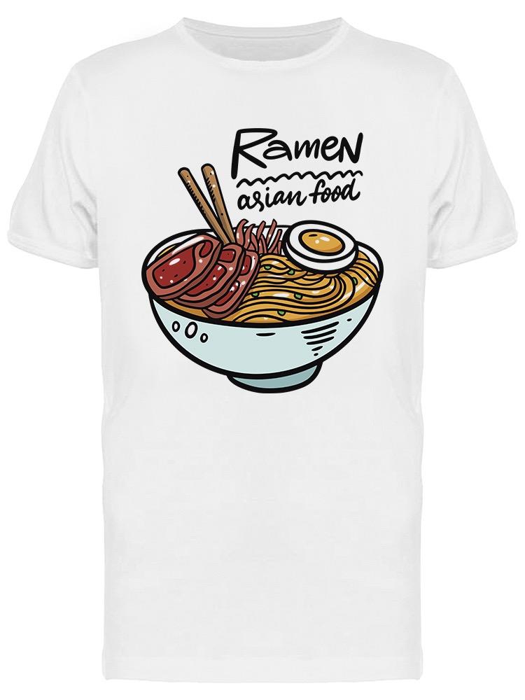 Playera SmartPrintsInk color Blanco para Hombre - Ramen Comida De Asia