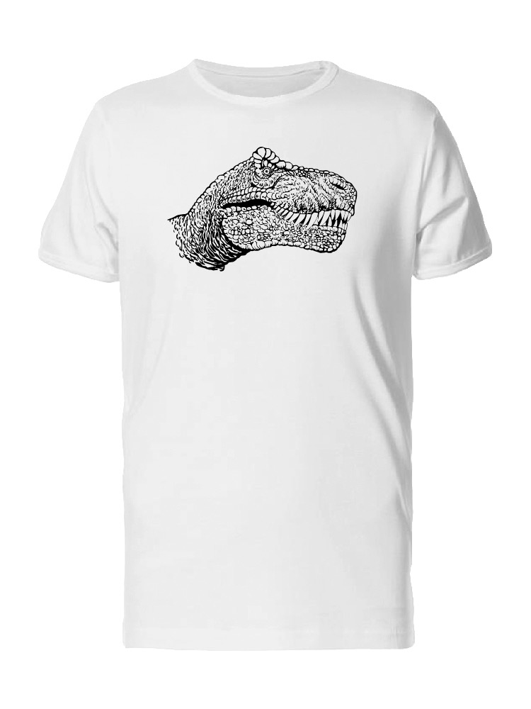 Foto 2 pulgar | Playera SmartPrintsInk color Blanco para Hombre - Rostro De T-rex