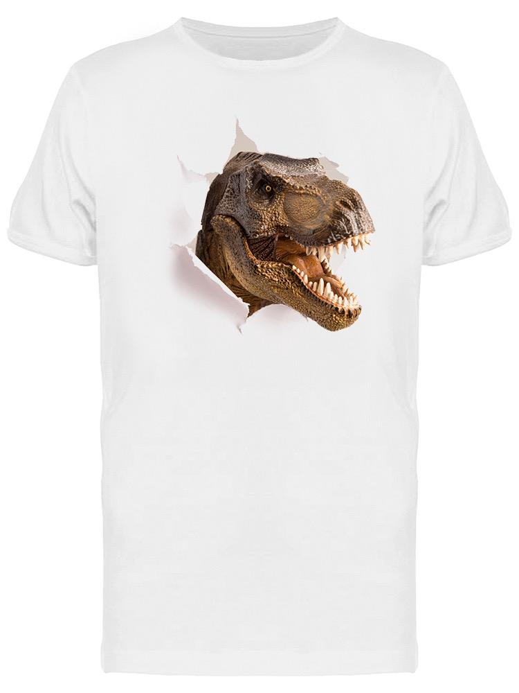 Foto 1 | Playera SmartPrintsInk color Blanco para Hombre - Cara de T-rex
