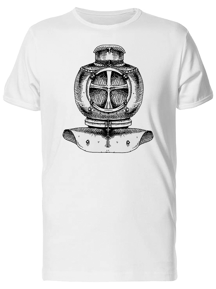 Playera Smartprintsink Hombre Ilustracion A Lapiz. Casco De Buzo