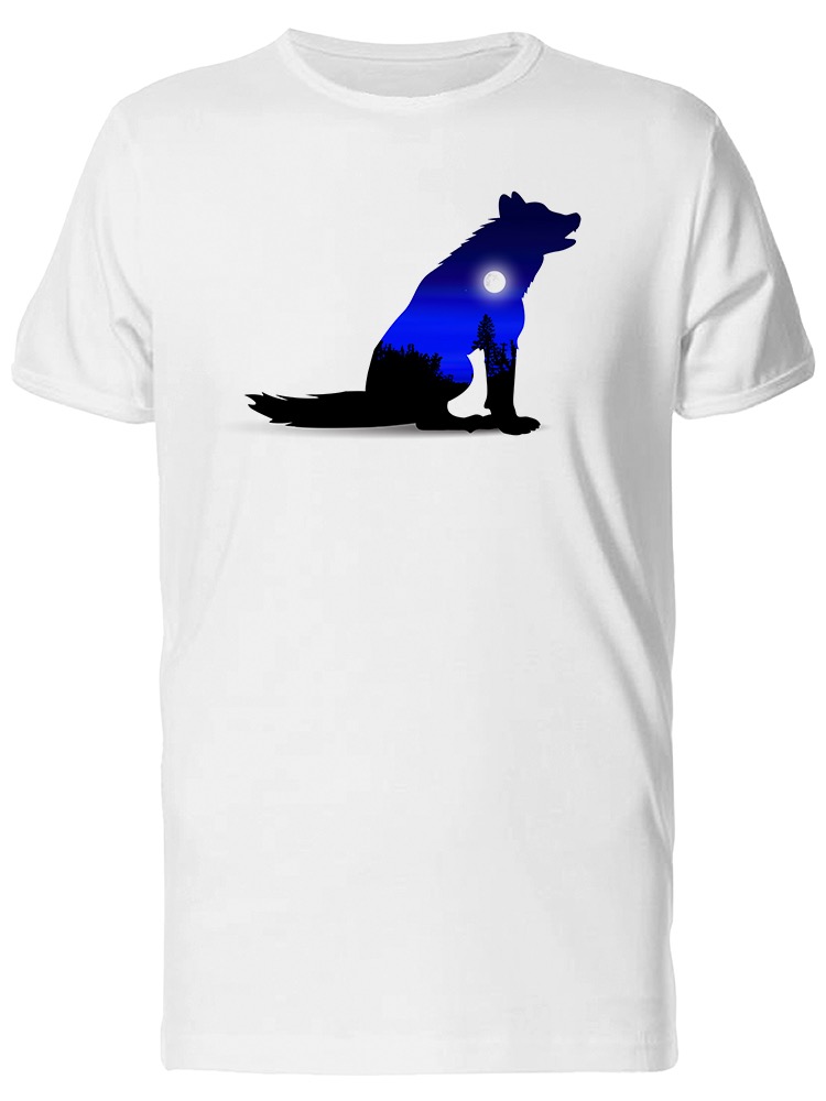 Foto 2 pulgar | Playera para Hombre Smartprintsink color Blanco Ilustración Lobo