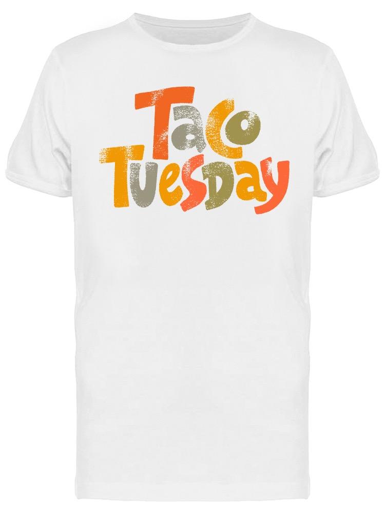 Playera SmartPrintsInk color Blanco para Hombre - Martes de Tacos
