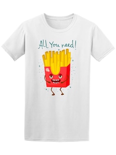 Foto 1 | Playera Smartprintsink Hombre Ilustración De Papas Fritas