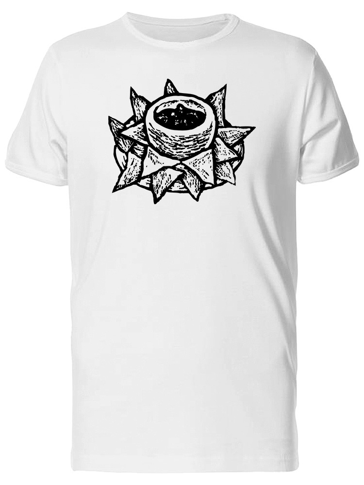 Foto 2 pulgar | Playera  SmartPrintsInk color Blanco para Hombre - Plato de Nachos Blanco y Negro