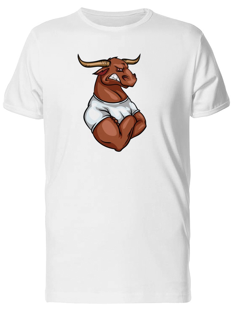 Foto 2 pulgar | Playera SmartPrintsInk color Blanco para Hombre - Toro Rudo