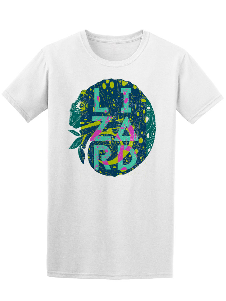 Playera Smartprintsink Hombre Ilustracion Camaleon Multicolor