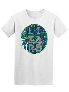 Foto 1 | Playera Smartprintsink Hombre Ilustracion Camaleon Multicolor