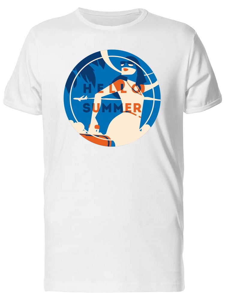 Playera SmartPrintsInk color Blanco para Hombre - Hola Verano