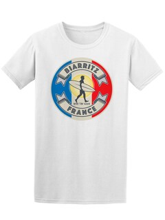 Foto 1 | Playera SmartPrintsInk color Blanco para Hombre - Biarritz Francia