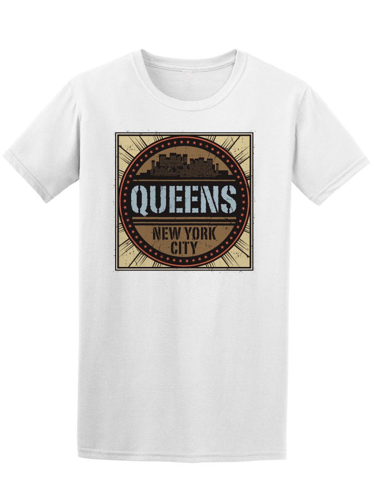 Playera SmartPrintsInk color Blanco para Hombre - Queens, New York
