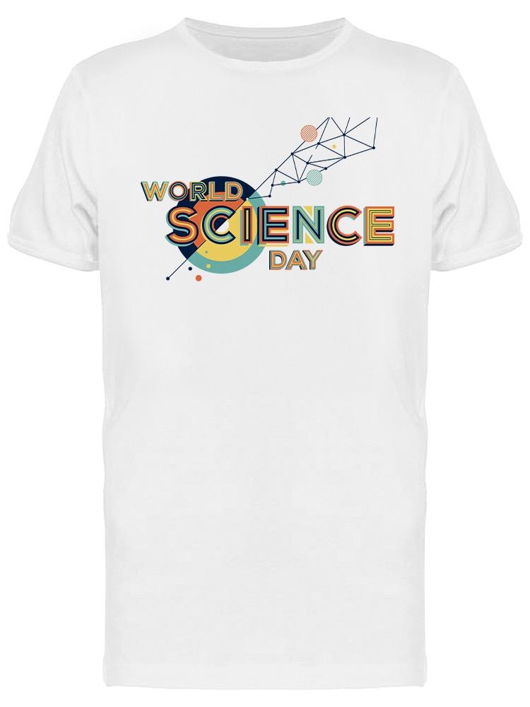 Playera SmartPrintsInk color Blanco para Hombre - Día Mundial de la Ciencia