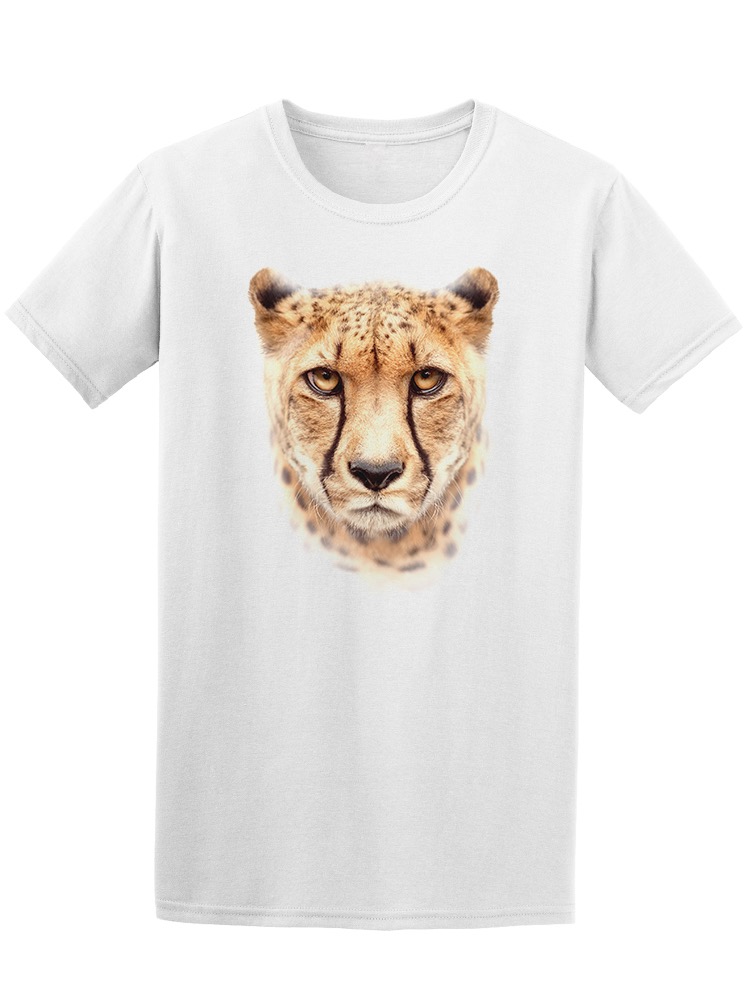 Playera SmartPrintsInk color Blanco para Hombre - Fotografía Cheetah