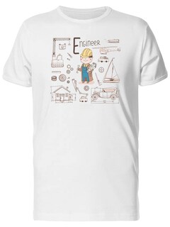 Foto 1 | Playera Smartprintsink Hombre Ilustracion Ingeniero