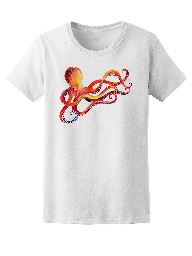Playera Smartprintsink Hombre Ilustracion Pulpo Naranja