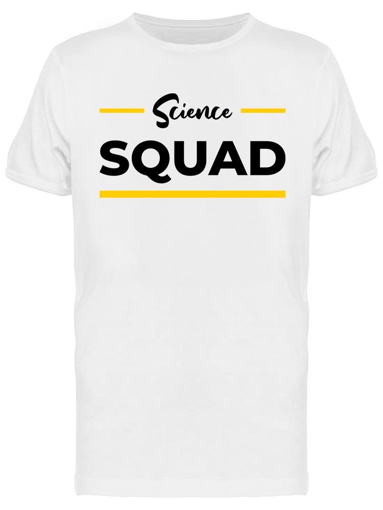 Playera SmartPrintsInk color Blanco para Hombre - Escuadrón De Ciencia