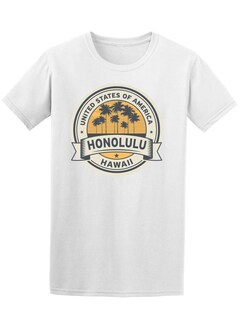 Foto 1 | Playera SmartPrintsInk color Blanco para Hombre - Honolulu, Hawaii