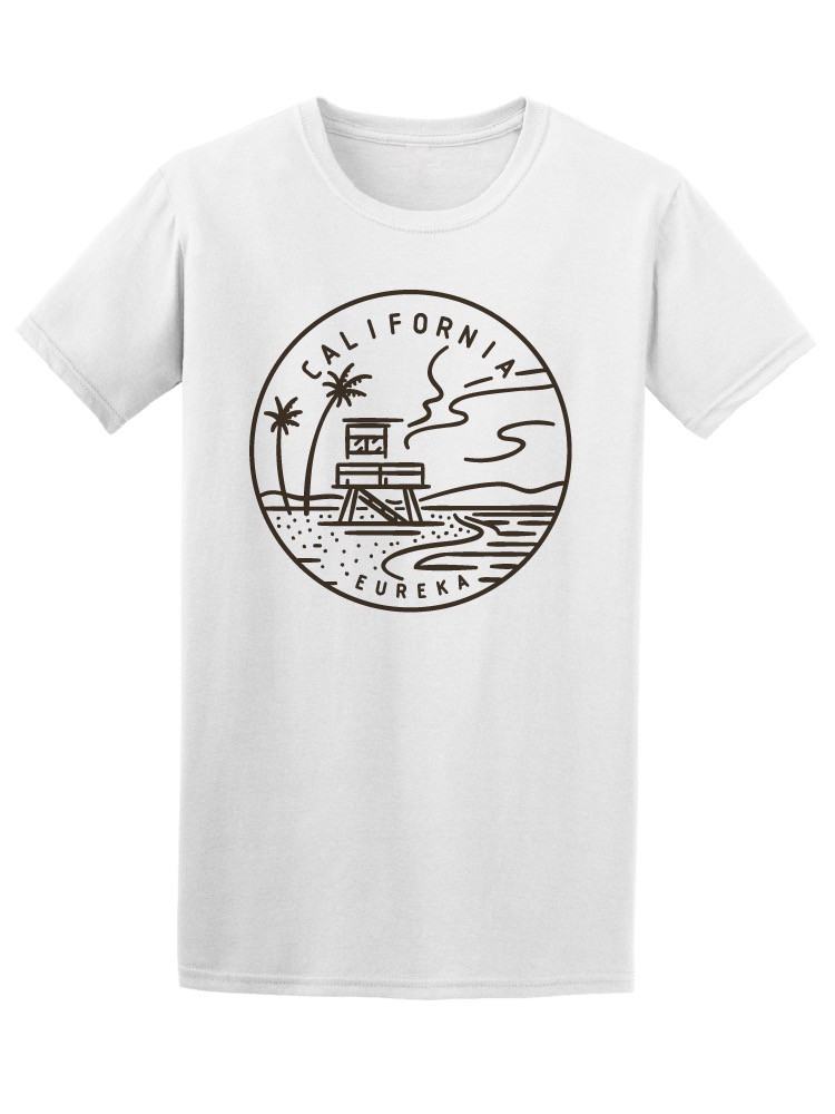 Foto 2 pulgar | Playera SmartPrintsInk color Blanco para Hombre - California Logo Minimalista