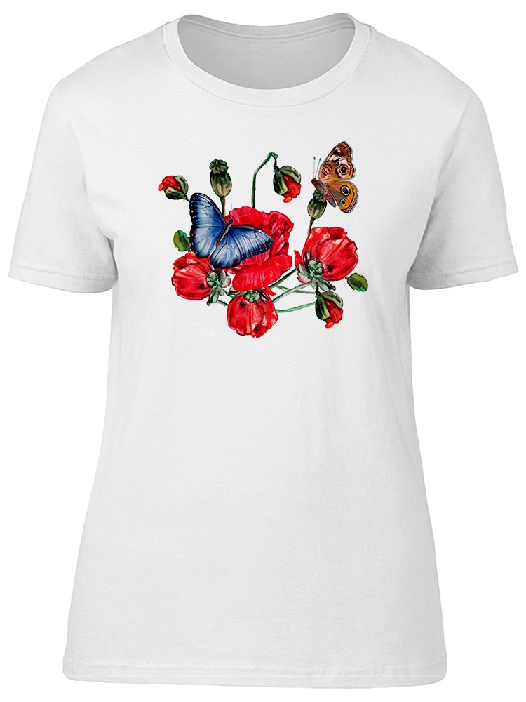 Playera Smartprintsink Hombre Flores con Mariposas