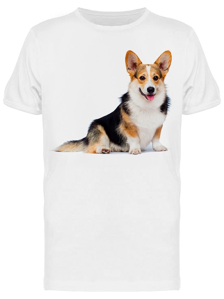 Foto 1 | Playera SmartPrintsInk color Blanco para Hombre - Fotografía de Perro Corgi