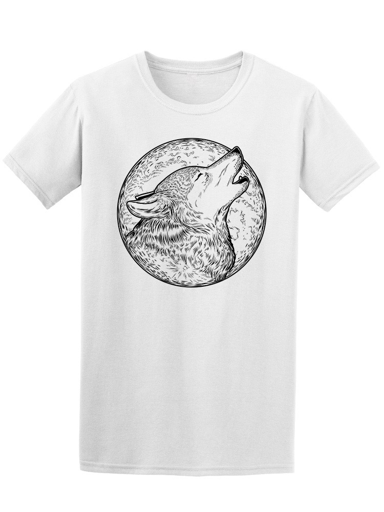 Playera Smartprintsink Hombre Ilustración Lobo Aullando
