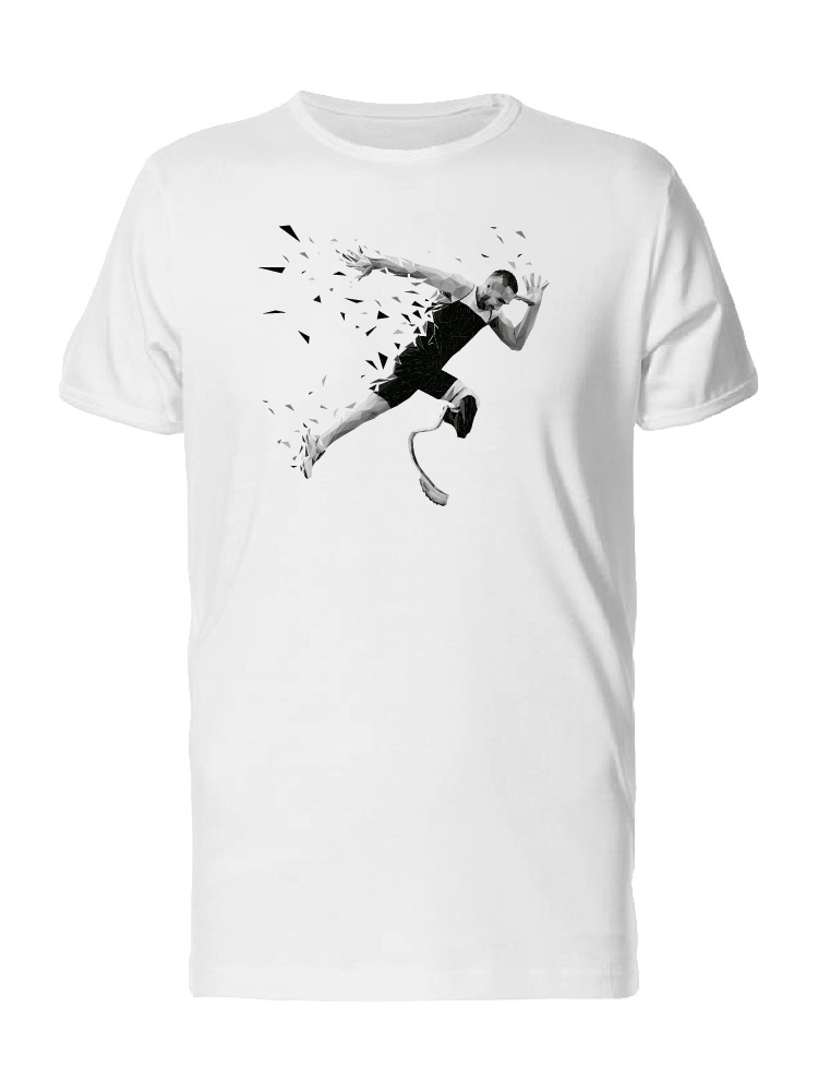 Foto 2 pulgar | Playera para Hombre Smartprintsink color Blanco Estampado Hombre Corriendo