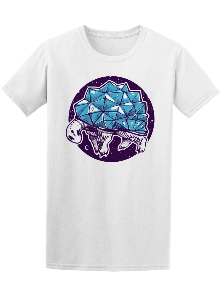 Playera SmartPrintsInk color Blanco para Hombre - Ilustración de Tortuga Cósmica