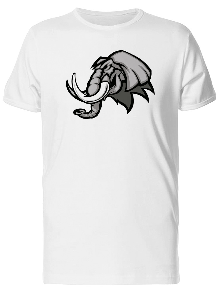 Foto 2 pulgar | Playera  SmartPrintsInk color Blanco para Hombre - Cabeza de Elefante Rudo