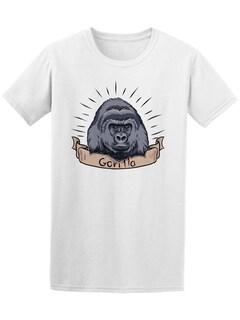 Foto 1 | Playera para Hombre Smartprintsink color Blanco Estampado Gorila
