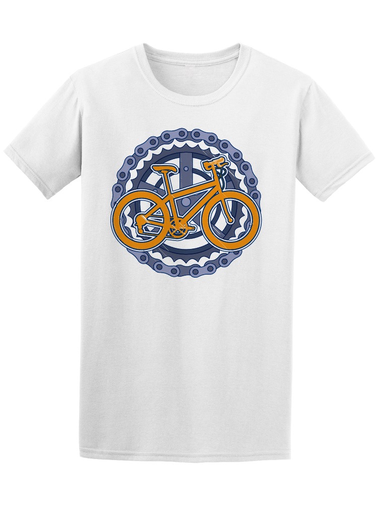 Playera para Hombre Smartprintsink color Blanco Estampado Bicicleta