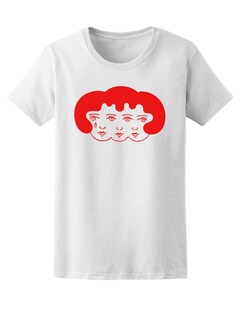 Foto 1 | Playera SmartPrintsInk color Blanco para Hombre - Arte Abstracto Mujer De Tres Rostros
