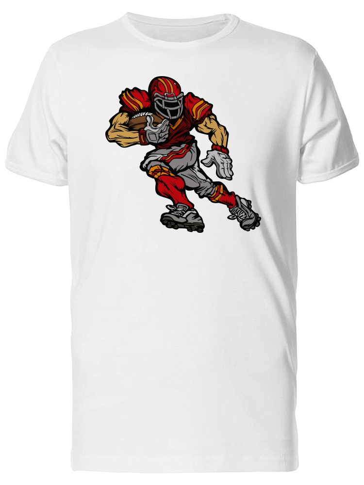 Foto 2 pulgar | Playera  SmartPrintsInk color Blanco para Hombre - Jugador de Futbol Americano