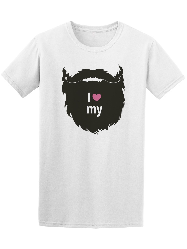 Foto 2 pulgar | Playera SmartPrintsInk color Blanco para Hombre - Yo Amo mi Barba