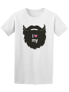 Foto 1 | Playera SmartPrintsInk color Blanco para Hombre - Yo Amo mi Barba
