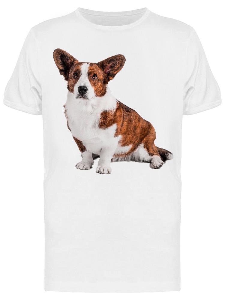 Playera SmartPrintsInk color Blanco para Hombre - Fotografía de Perro Corgi