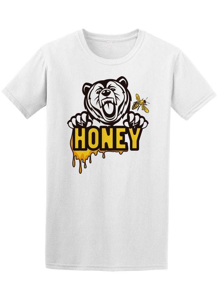 Foto 2 pulgar | Playera SmartPrintsInk color Blanco para Hombre - Oso con Miel