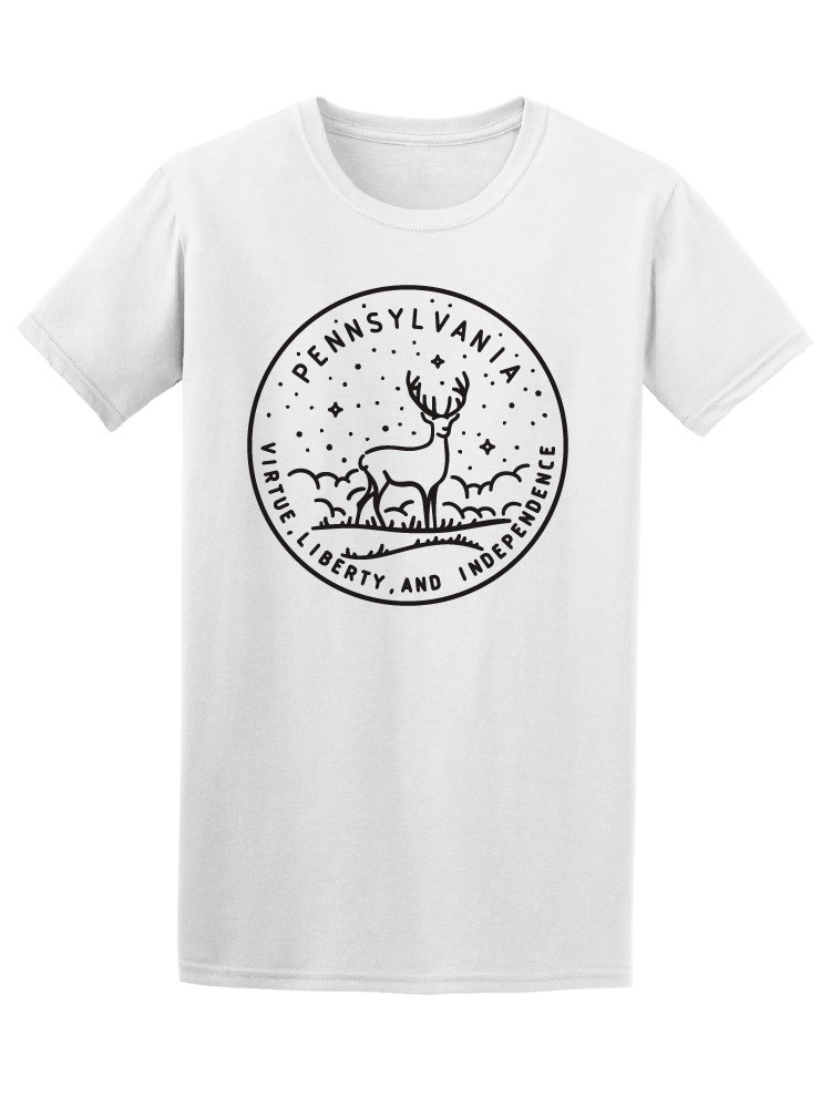 Playera Smartprintsink Hombre Pennsylvania Logo Minimalista