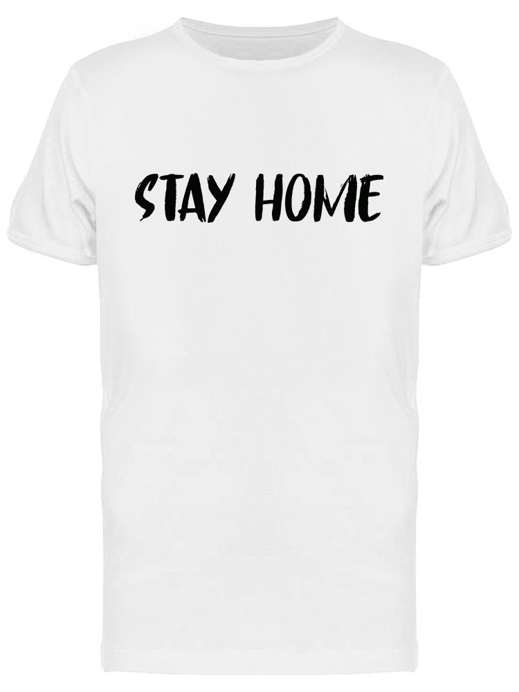 Playera SmartPrintsInk color Blanco para Hombre - Quédate en Casa