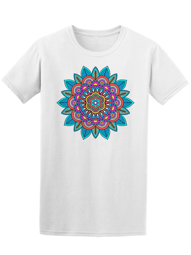 Playera Smartprintsink Hombre Arte Mandala Flor de Loto de Colores