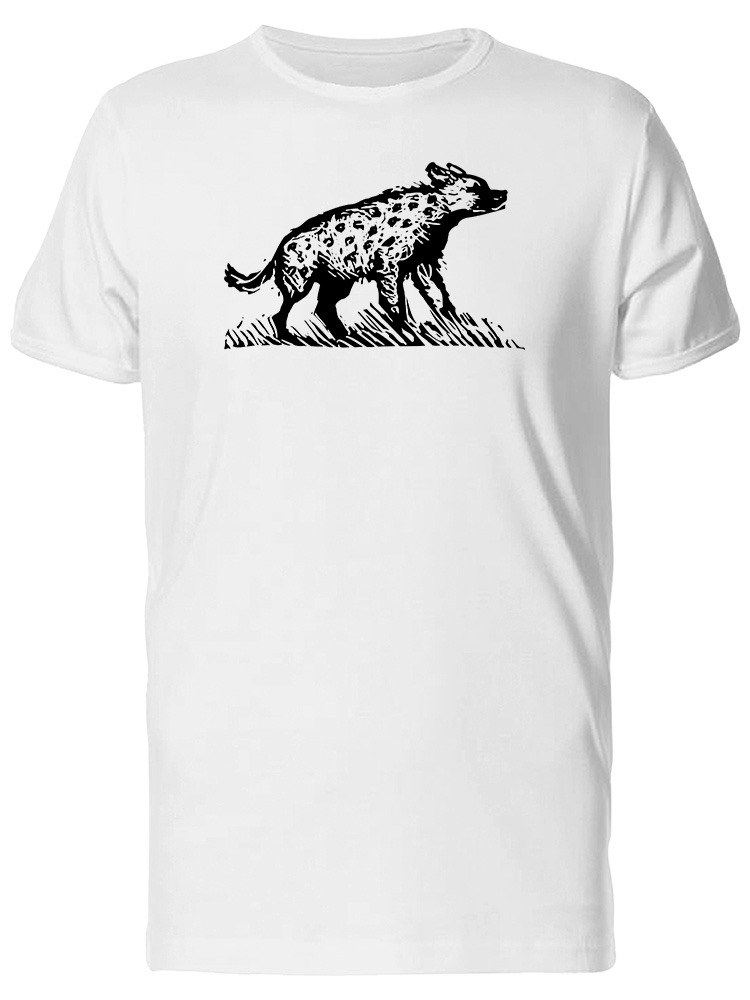 Foto 2 pulgar | Playera Smartprintsink Hombre Ilustracion. Hiena Blanco Y Negro