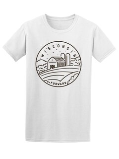 Foto 1 | Playera SmartPrintsInk color Blanco para Hombre - Wisconsin