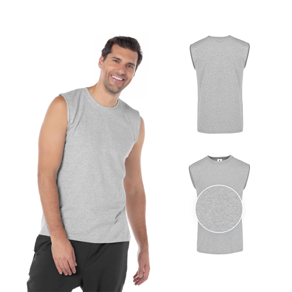 Foto 3 pulgar | Playera Yazbek C0310 Gris Cuello Redondo para Caballero