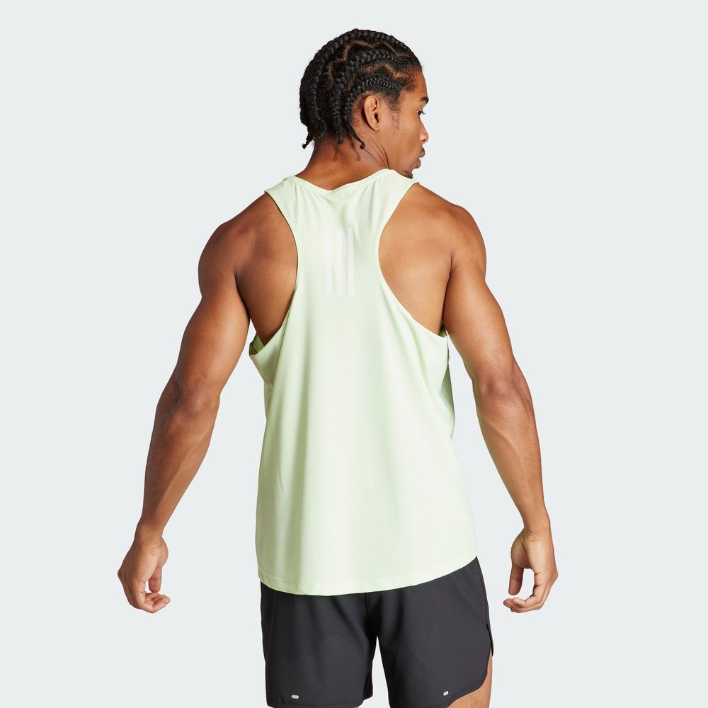 Foto 5 pulgar | Playera sin Mangas Adidas Own The Run Verde para Hombre
