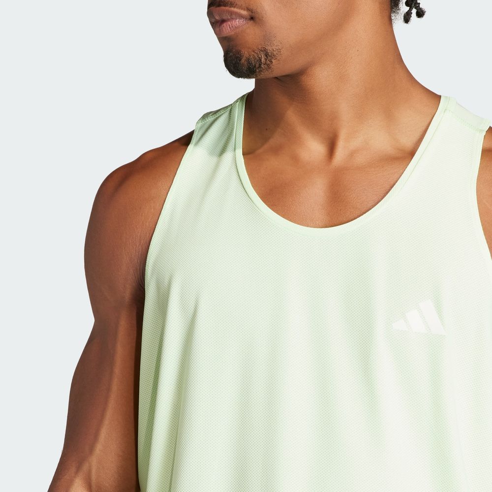 Foto 7 pulgar | Playera sin Mangas Adidas Own The Run Verde para Hombre