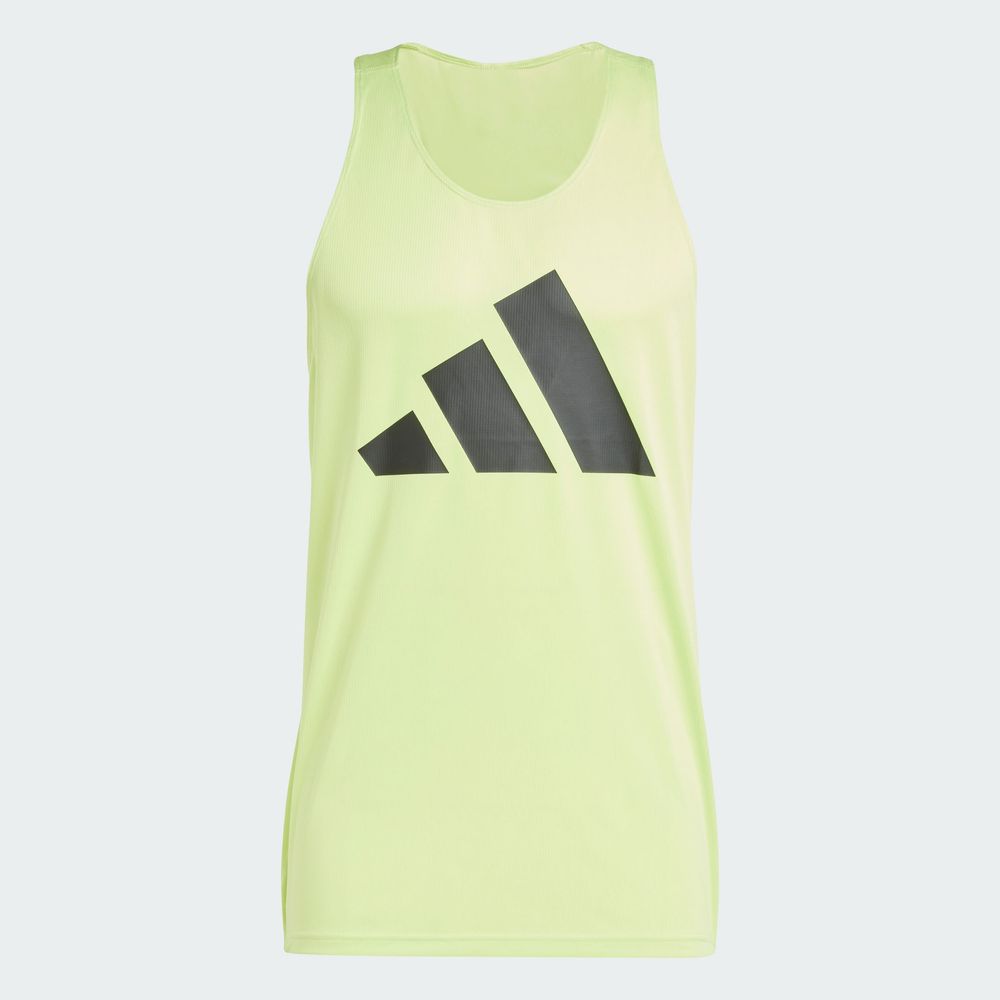 Foto 4 pulgar | Playera Sin Mangas Run It Adidas Verde Hombre